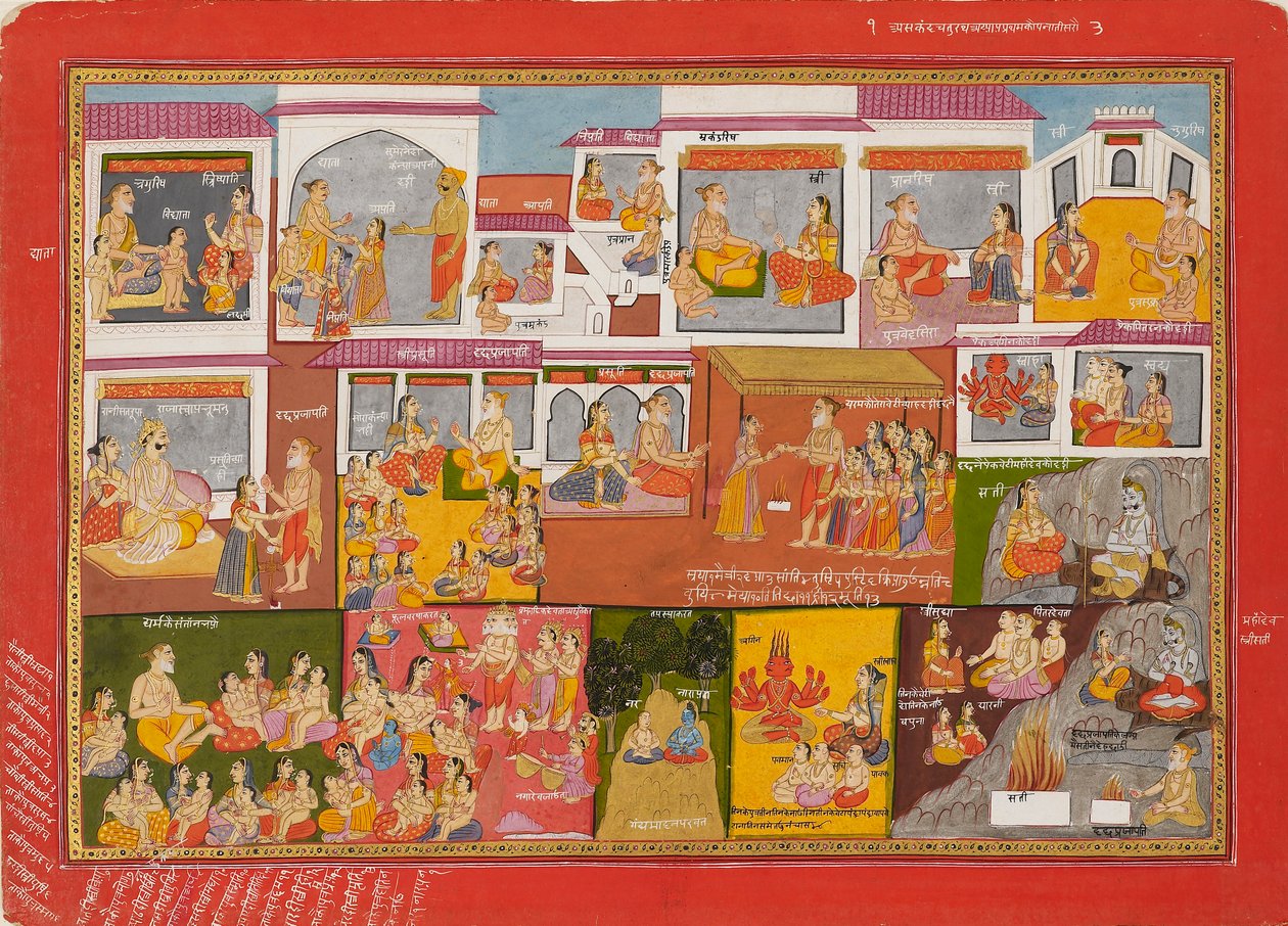 Side fra en serie af Bhagavata Purana, c1780 af Unbekannt