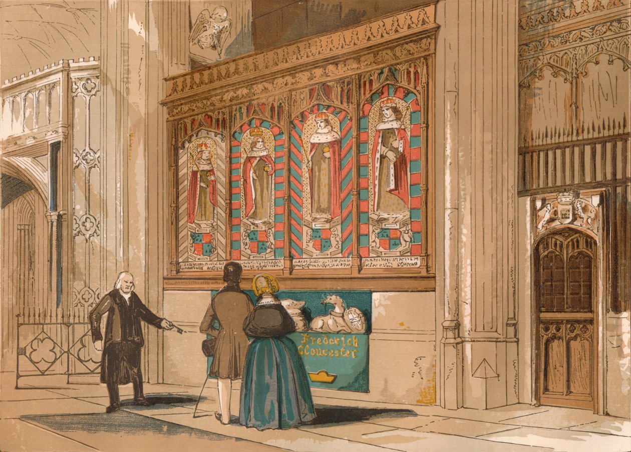 Painted Screen, St. Georges Chapel, c1845, 1864 af Unbekannt