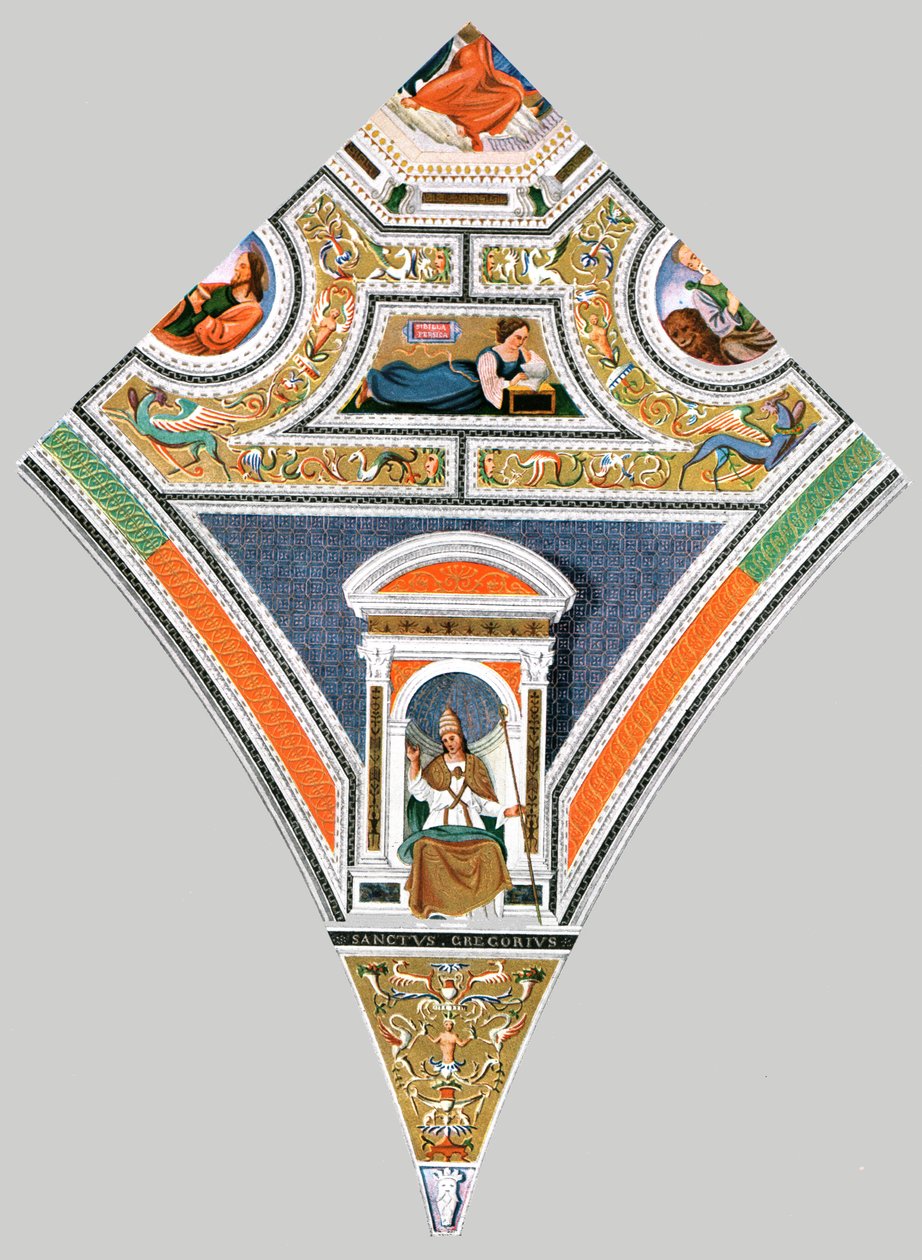 Malet dekoration i kirken Santa Maria del Popolo, Rom, Italien, 1928. af Unbekannt
