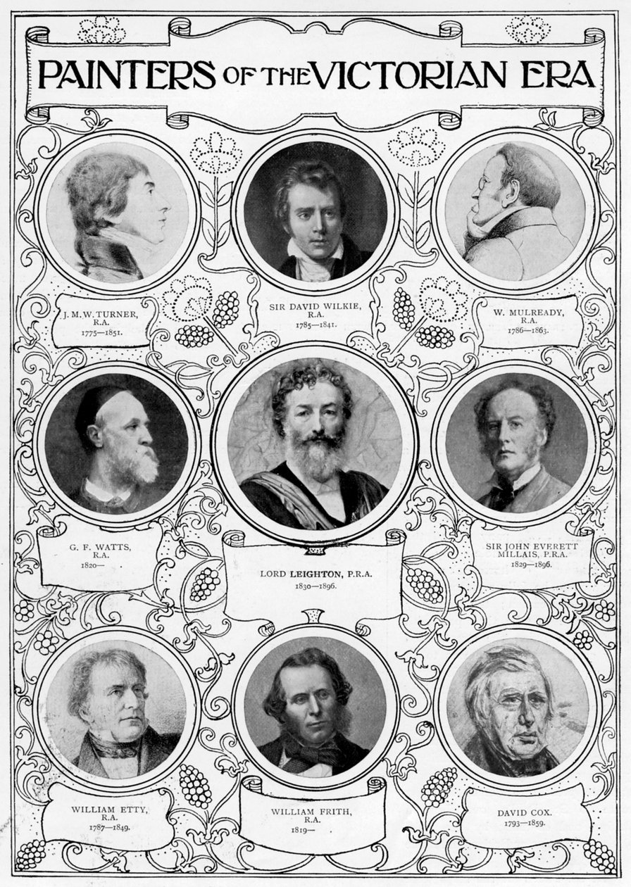 Malere fra den victorianske æra, slutningen af det 19. århundrede af Unbekannt