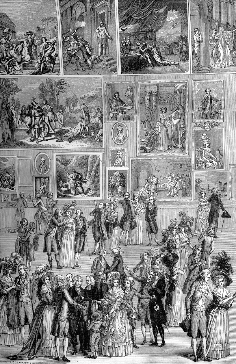 Maleriudstilling, Louvre, Paris, 1737 1882-1884 af Unbekannt