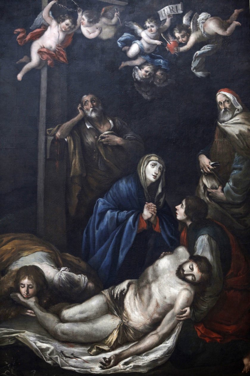 Maleri i Chiesa del Carmine, Martina Franca, Apulien: Kristus afskediget fra korset, Martina Franca, Italien af Unbekannt