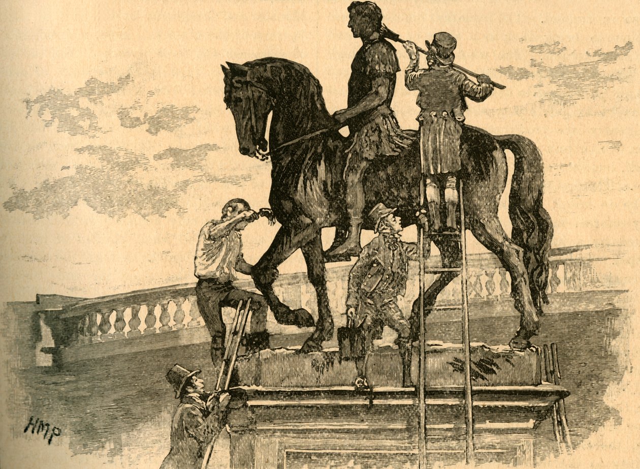 Maler statuen af kong William III sort, Dublin, Irland, 1821 c1890. af Unbekannt