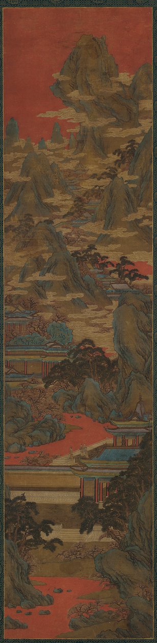 Palace Ladies Watching the Sunset, Ming-dynastiet, 16.-17. århundrede. af Unbekannt