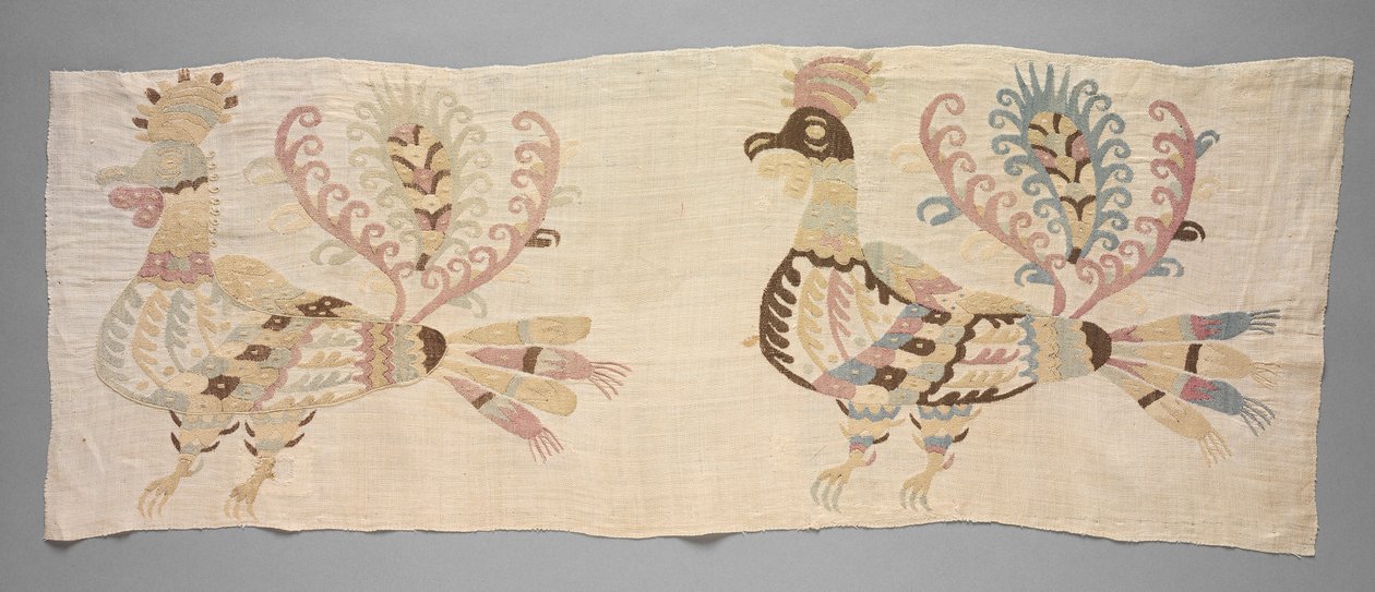 Panel, Fragment af sengetøj, 1700-tallet. af Unbekannt