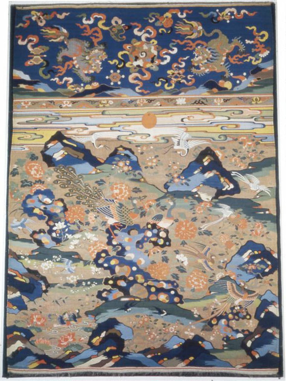 Panelmøbelstof, Kina, Late-Ming-dynastiet 1368-1644Qing-dynastiet 1644-1911... af Unbekannt