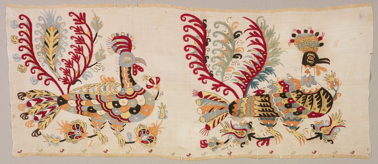 Panel, sandsynligvis fra en nederdel, 1800-tallet. af Unbekannt