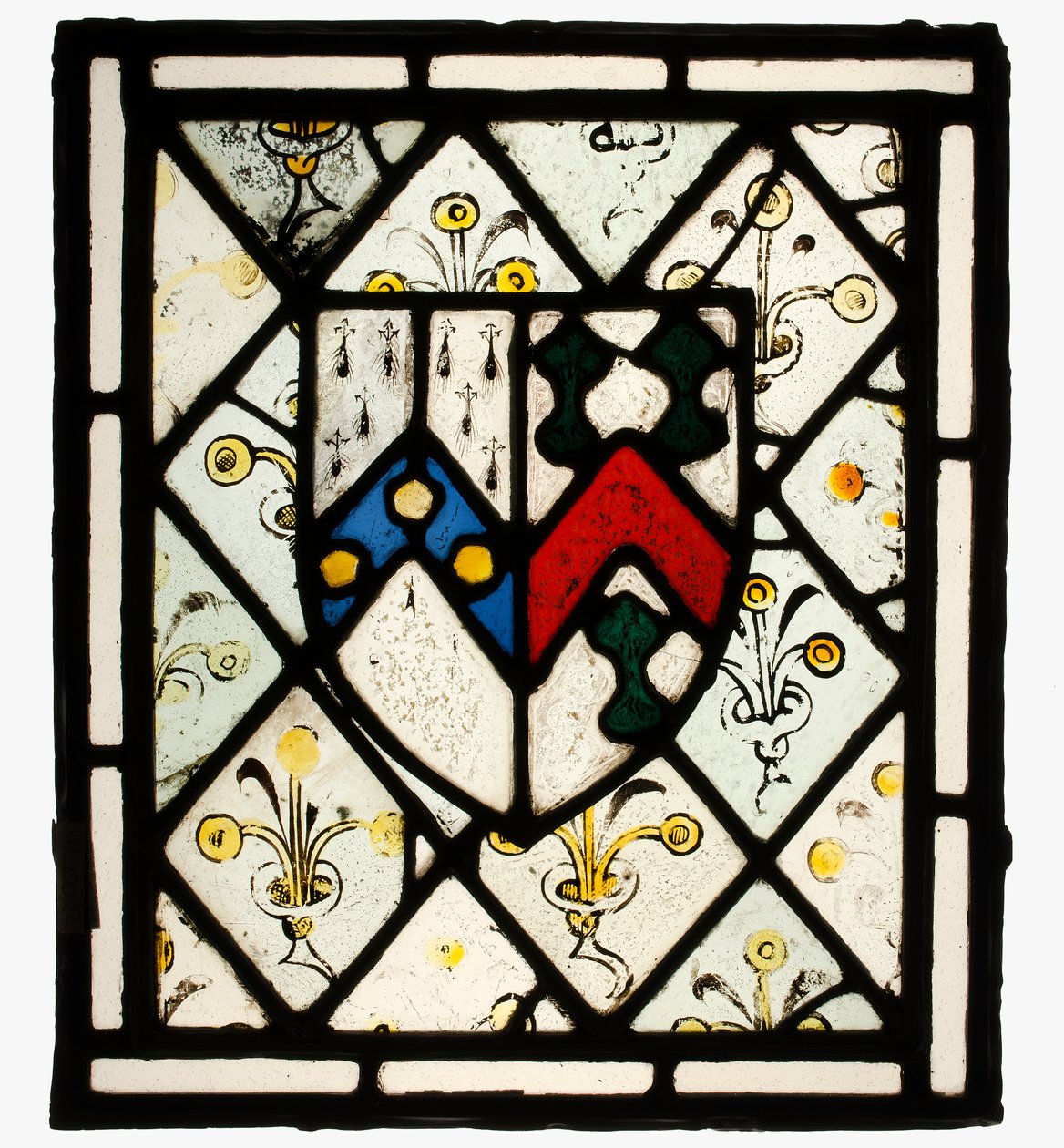 Panel med Heraldic Shield of Johnson, britisk, ca. 1500. af Unbekannt