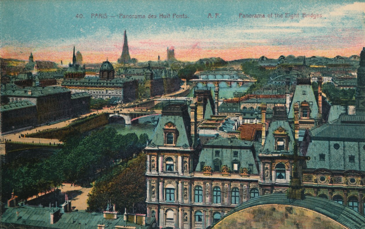 Panorama over de otte broer, Paris, c1920 af Unbekannt