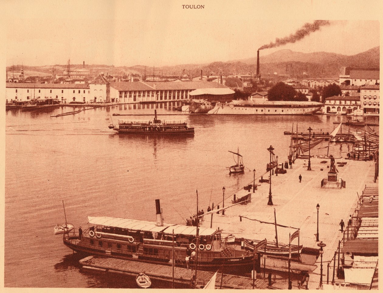 Panorama over Quais i Toulon, 1930. af Unbekannt