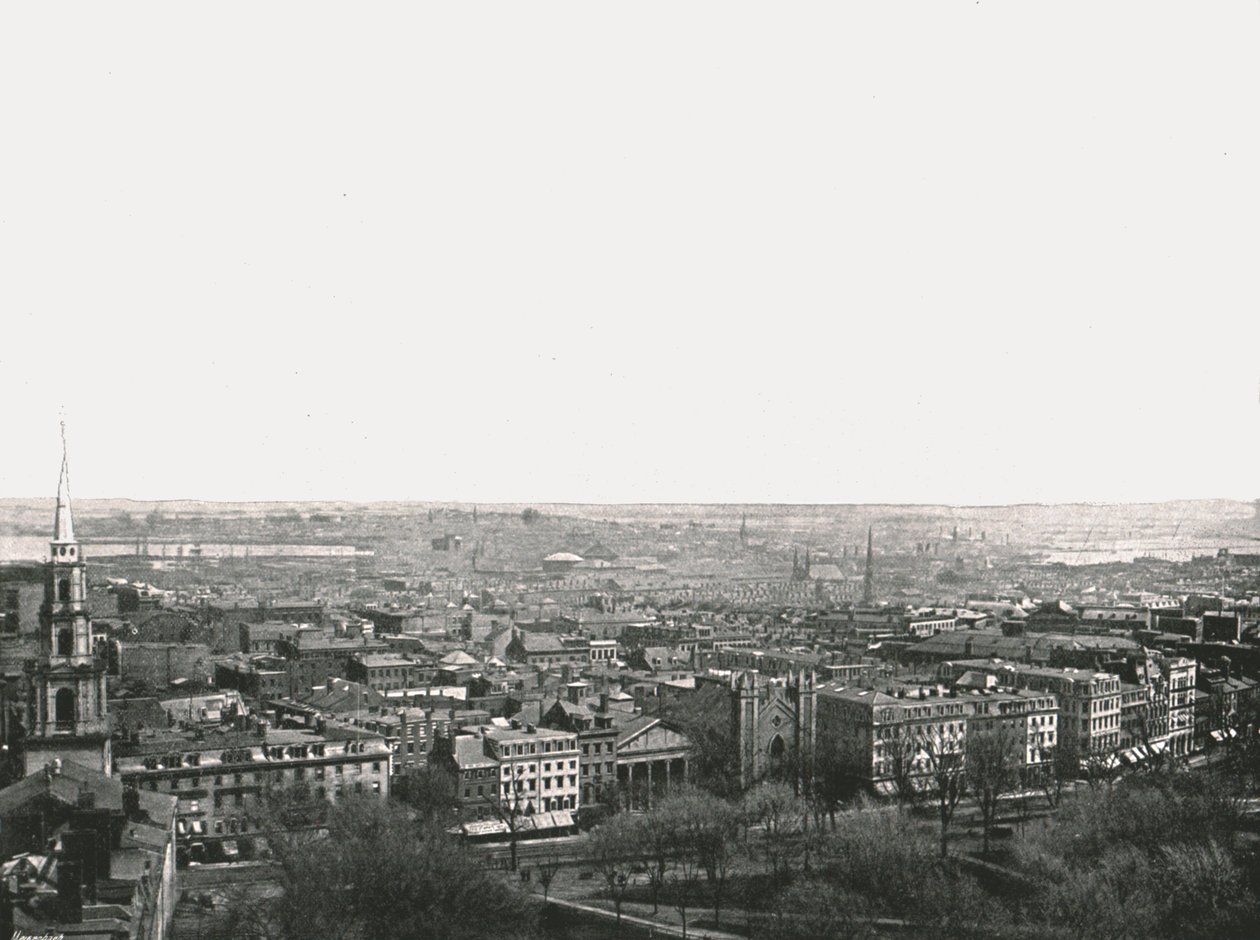 Panorama af byen Boston, USA, 1895. af Unbekannt