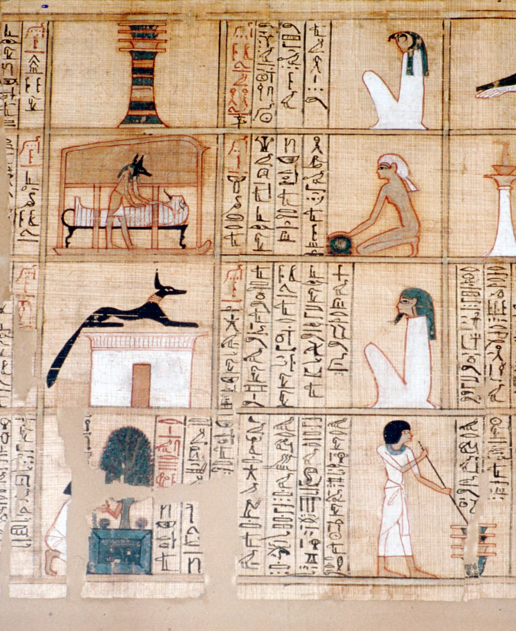 Papyrus, Balsamering, Anubis, oldægyptisk, c10. århundrede f.Kr af Unbekannt