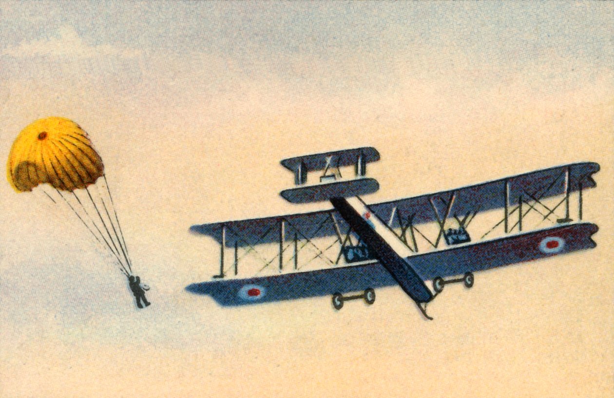 Faldskærmsspring, c1919, 1932. af Unbekannt