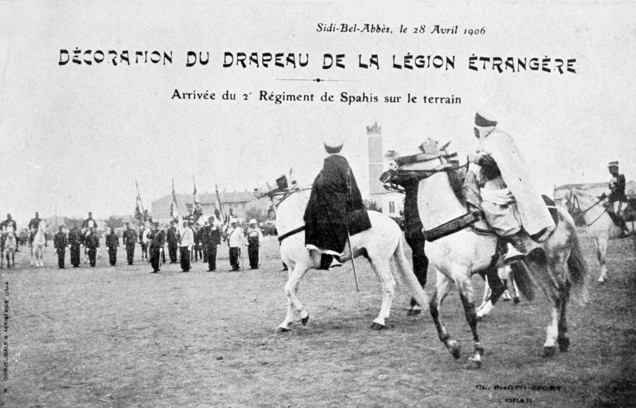 Paradering af den franske fremmedlegions flag, Sidi Bel Abbes, Algeriet, 28. april 1906 af Unbekannt