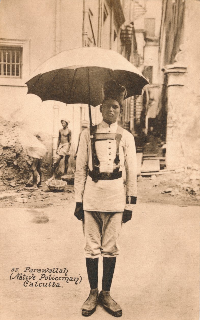 Parawallah indfødt politimand Calcutta, c1900 af Unbekannt