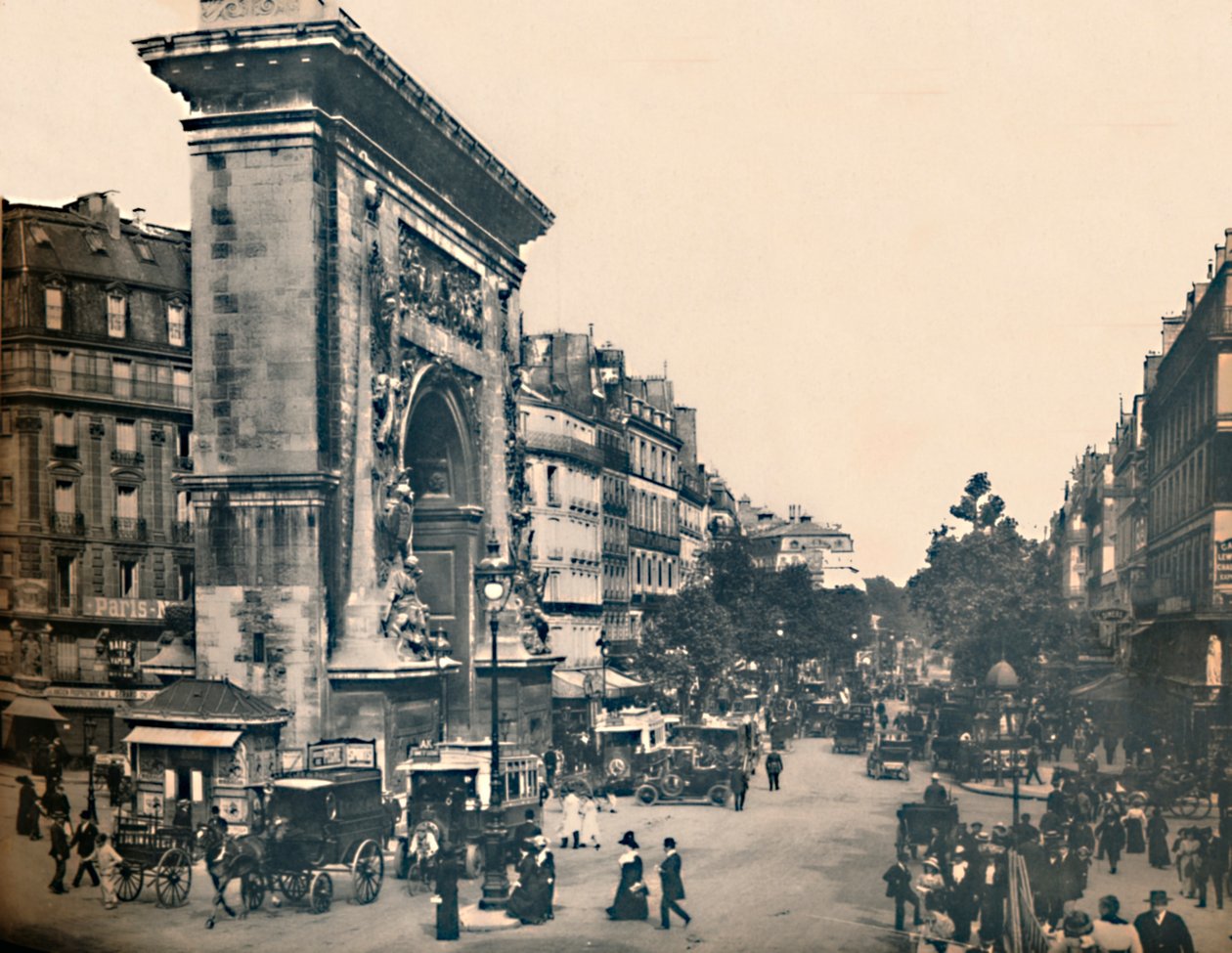 Paris. - Porte Saint-Denis og boulevarderne. -LL, c1910. af Unbekannt