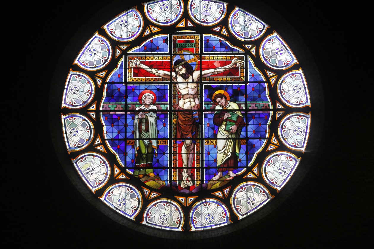 Paris, Frankrig Notre-Dame-du-Rosaire kirke farvet glas, Paris, Frankrig af Unbekannt