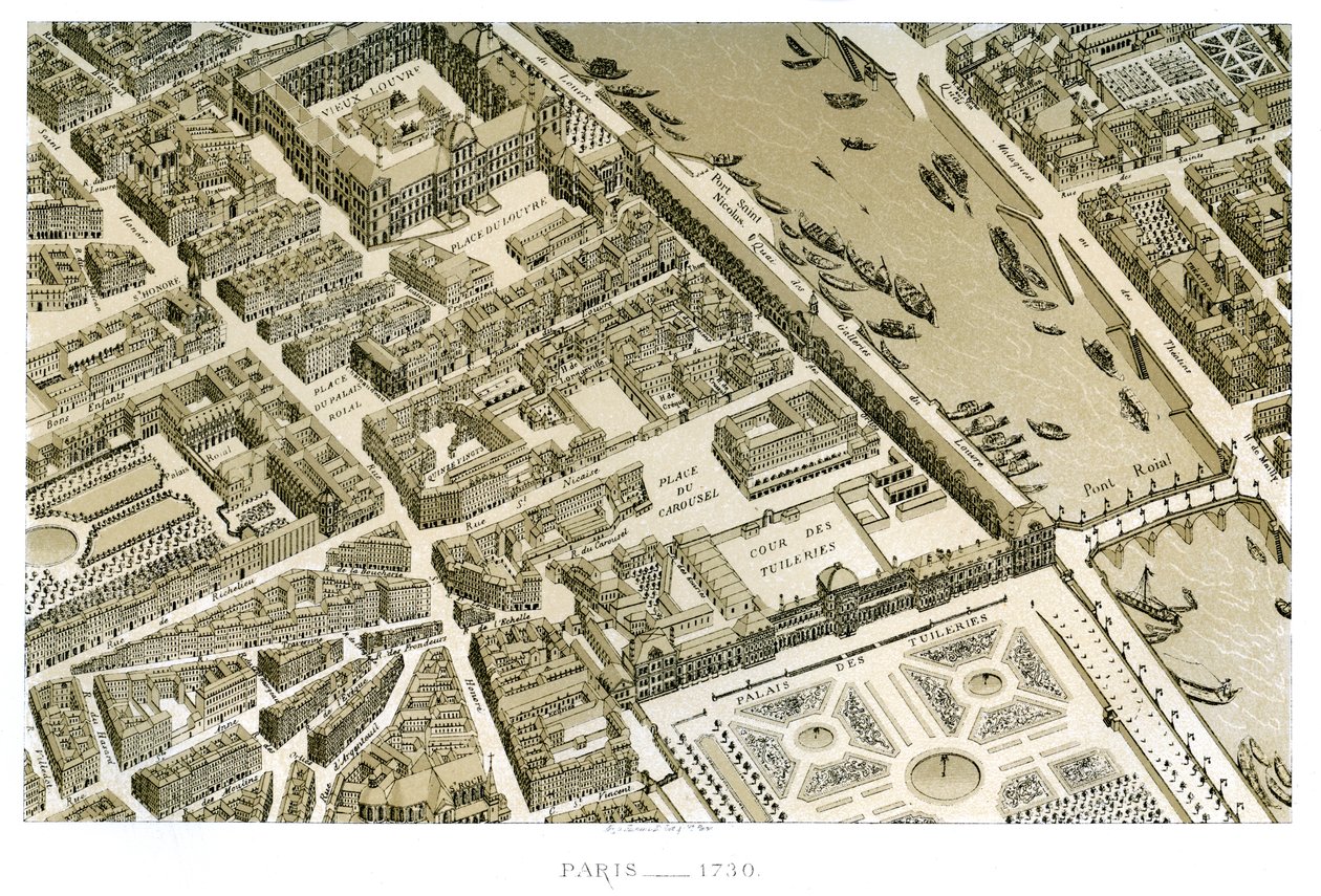 Paris, Frankrig, c1730 af Unbekannt