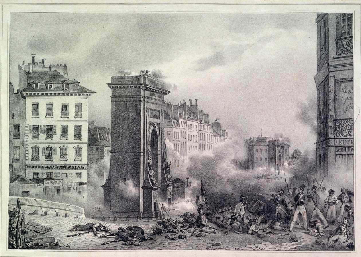 Paris. Julirevolutionen 1830, 1830 af Unbekannt
