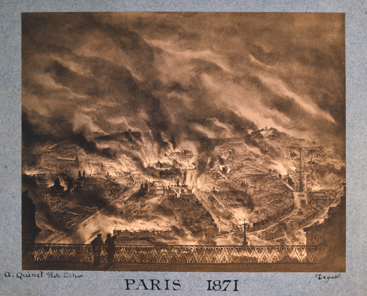 Paris i flammer, 1871 af Unbekannt