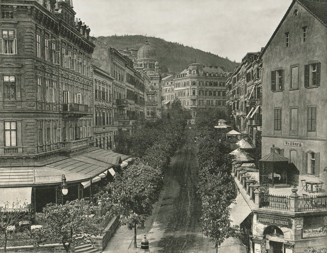 Parkstrasse, Carlsbad, Tjekkoslovakiet, 1895. af Unbekannt