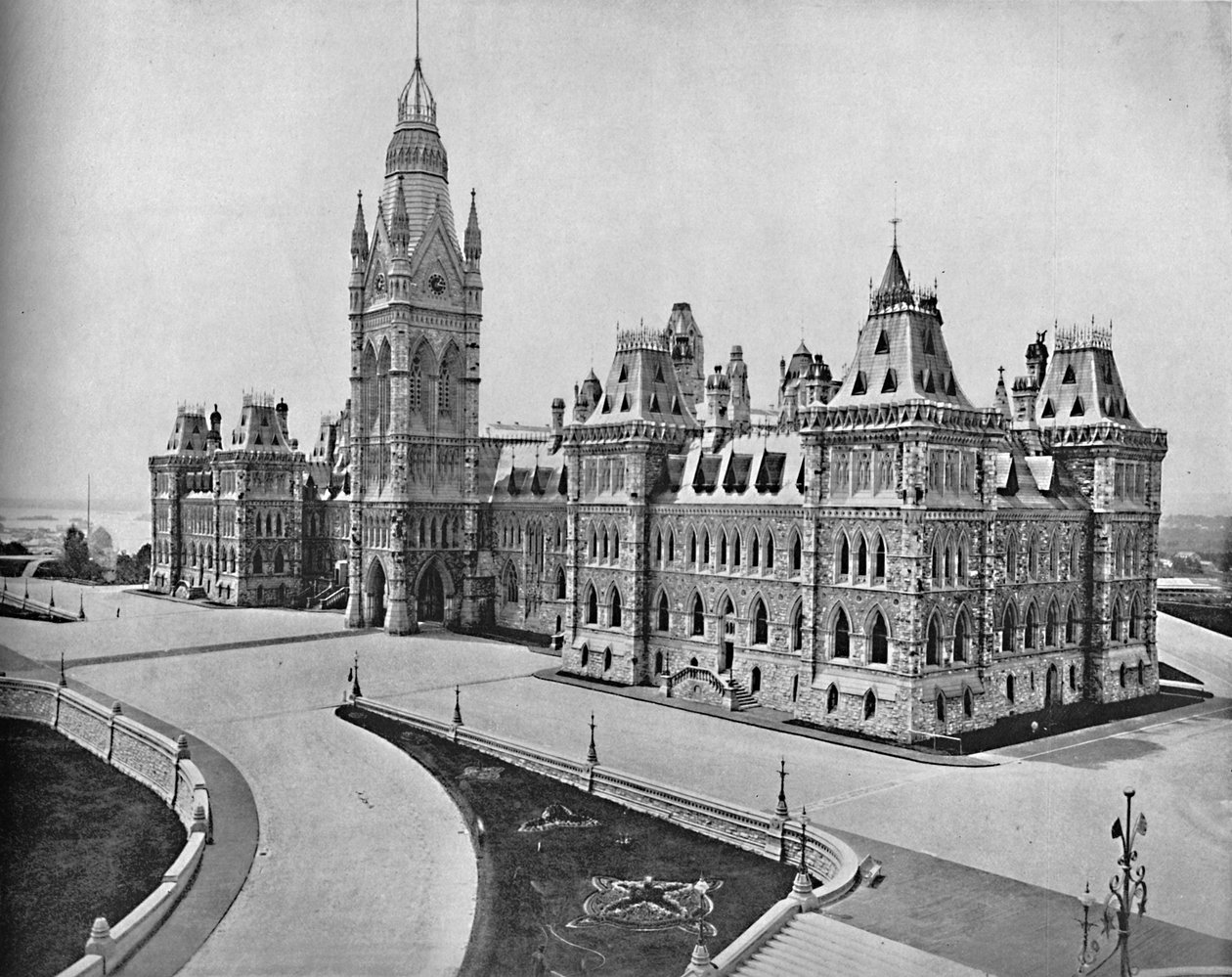 Parlamentsbygninger, Ottawa, Canada, c1897. af Unbekannt