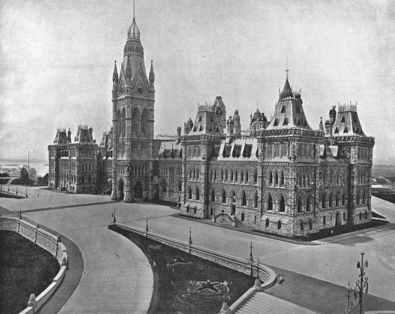 Parlamentsbygninger, Ottawa, Canada, c1900. af Unbekannt