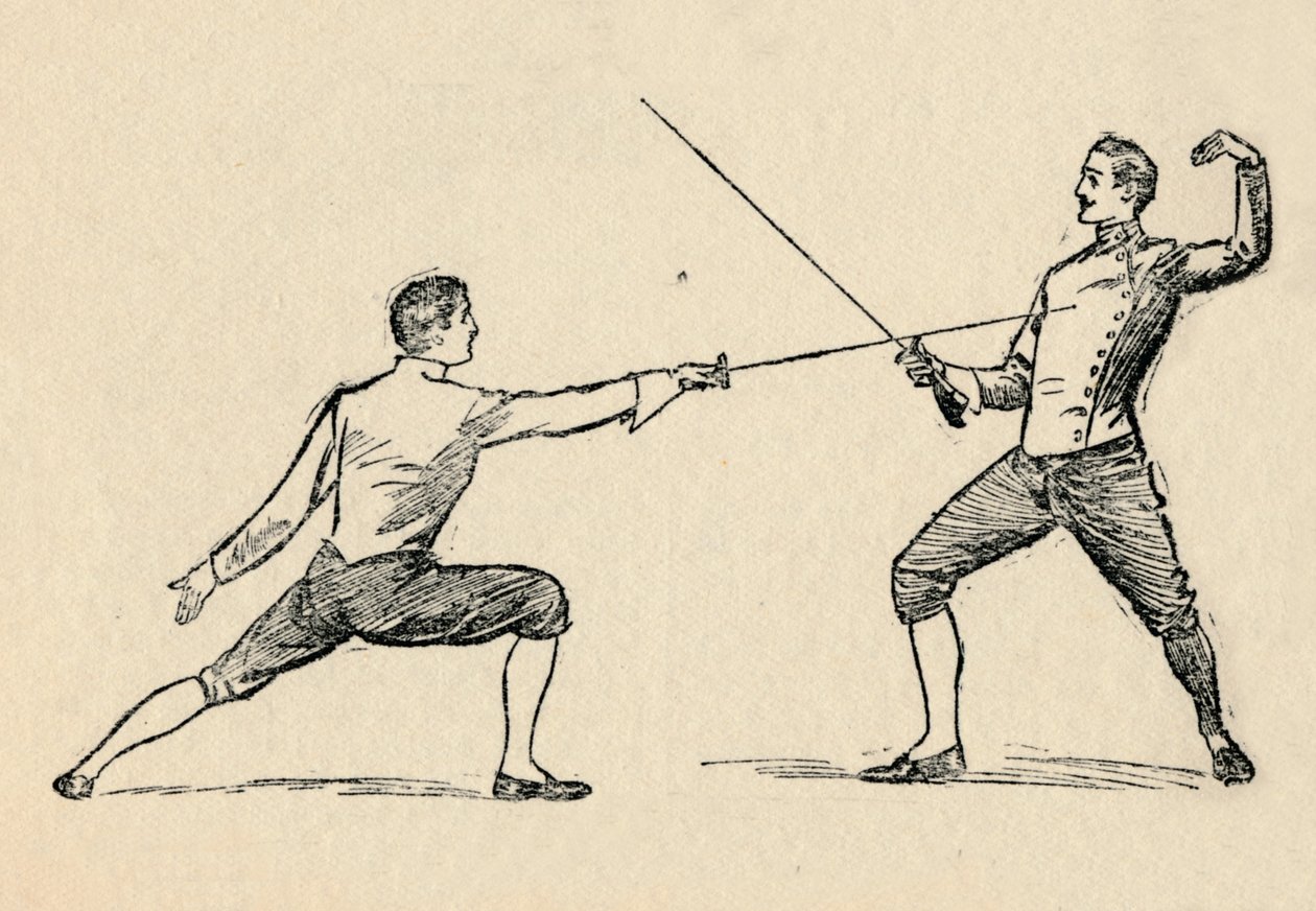 Parry in Tierce - Fægtning, 1912 af Unbekannt