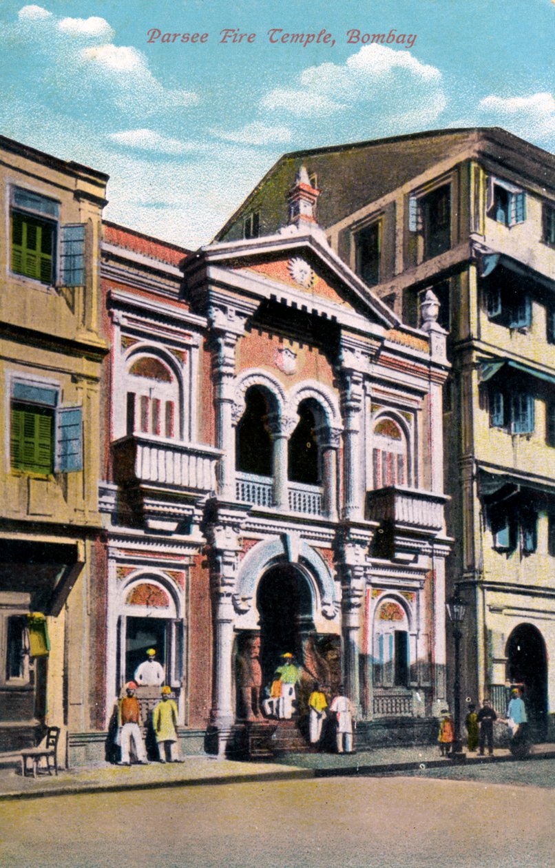 Parsi Fire Temple, Mumbai, Indien, begyndelsen af det 20. århundrede af Unbekannt