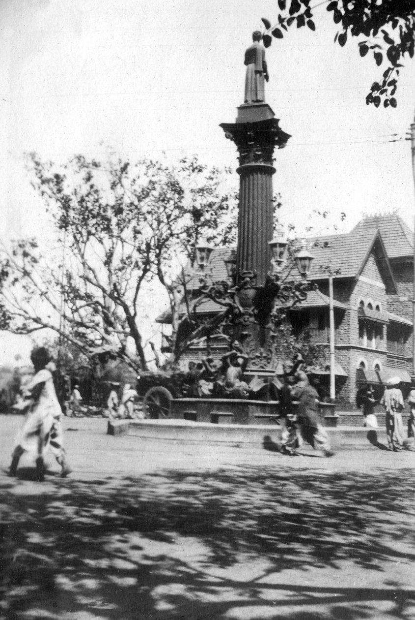 Parsees mindefontæne, Mumbai, Indien, c1918 af Unbekannt