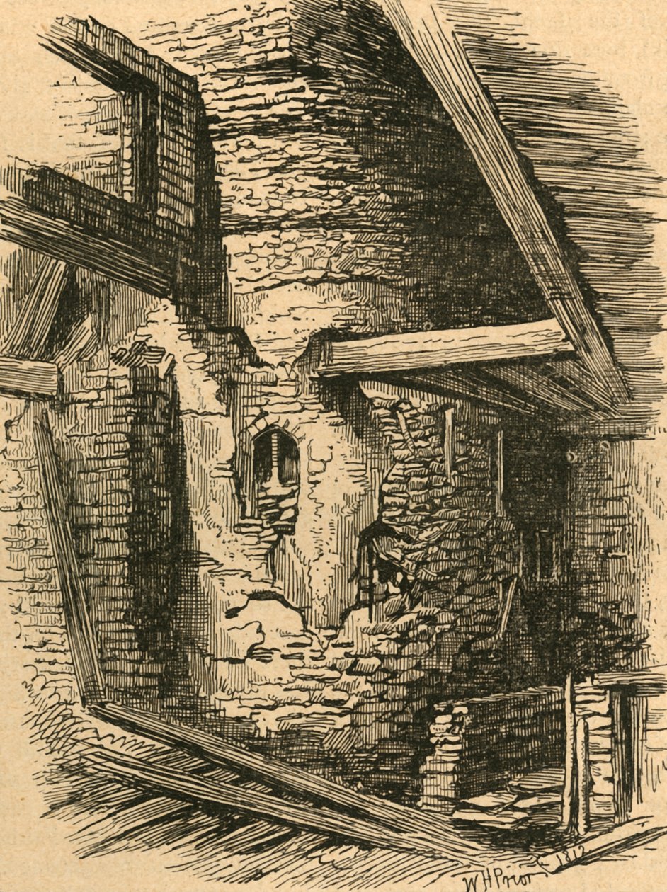 En del af Old London Wall nær Falcon Square, 1870, 1897. af Unbekannt