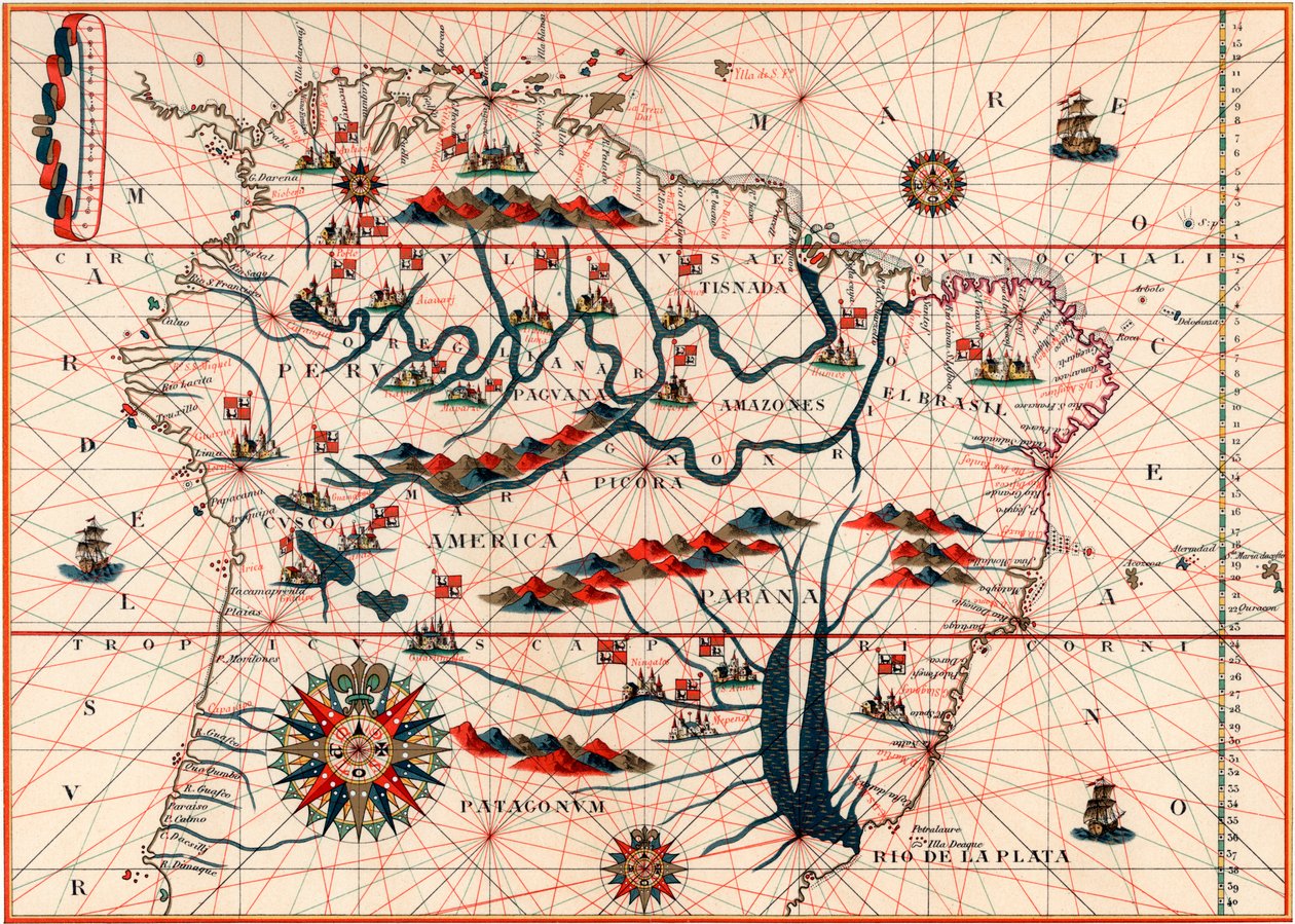 En del af Sydamerika, 1582 af Unbekannt