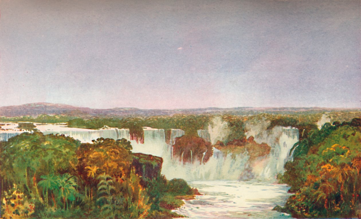 Delvis udsigt over Iguassu-vandfaldene, 1914. af Unbekannt
