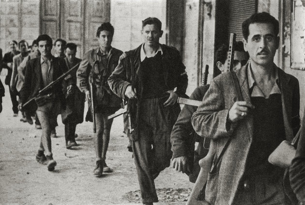 Partisaner i Cesena, Emilia Romagna, Italien, oktober 1944 (b / e foto) af Unbekannt