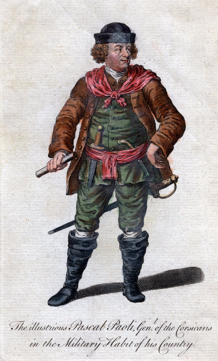 Pascal Paoli, korsikansk general og patriot fra det 18. århundrede af Unbekannt
