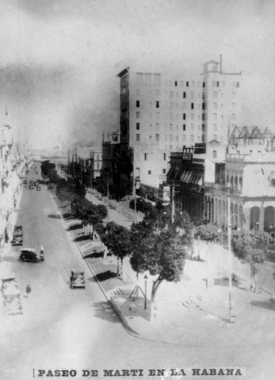 Paseo de Marti i Havana, 1920