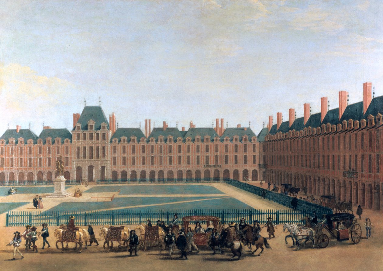 Kongen og regentens passage, Place Royale, c1655. af Unbekannt