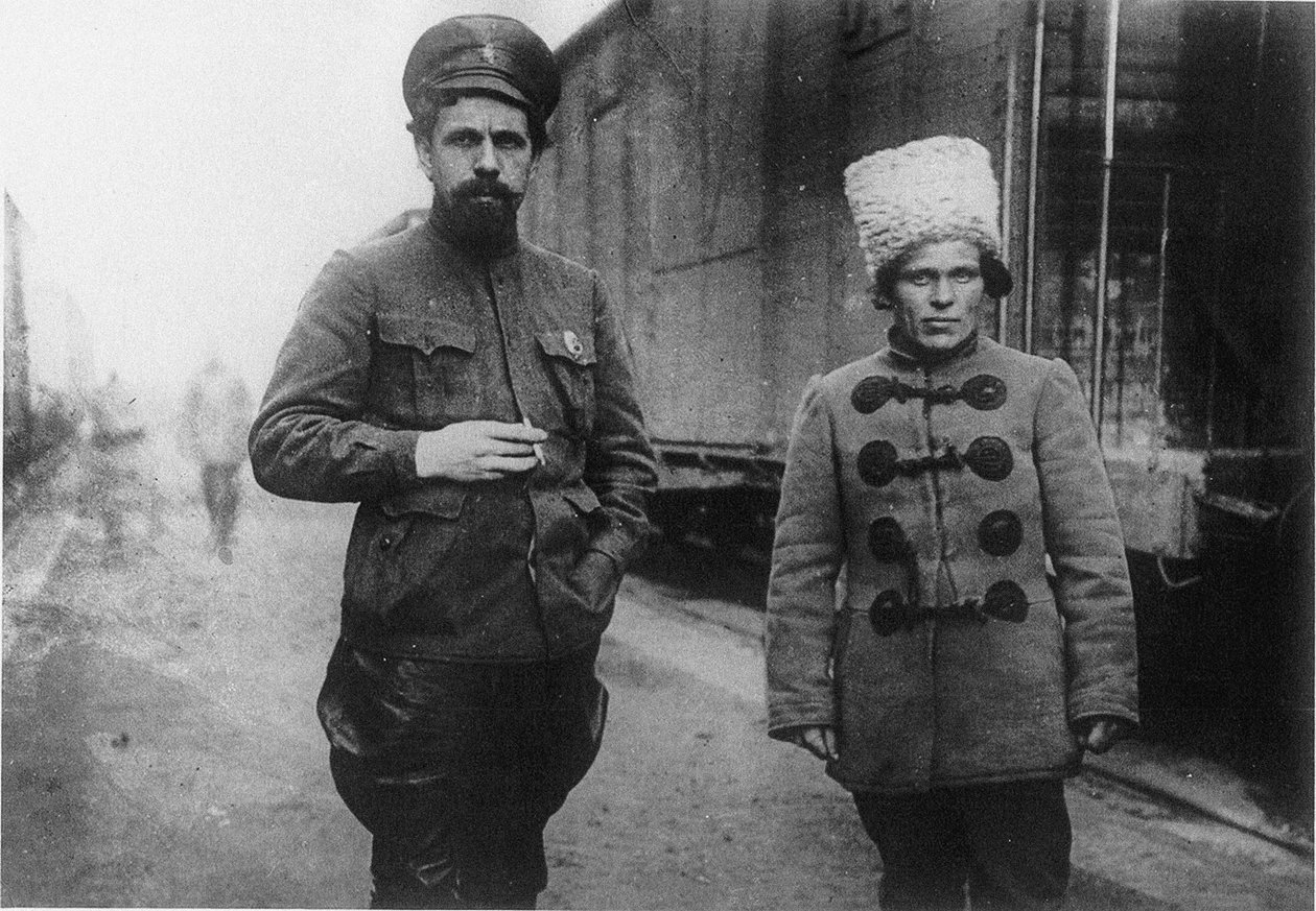 Pavel Dybenko og Nestor Makhno af Unbekannt