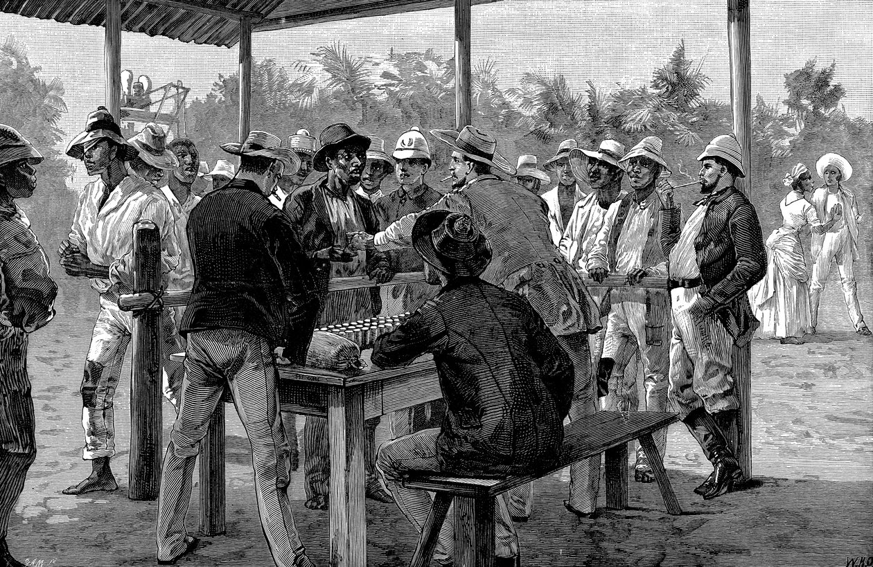 Betalende vestindiske arbejdere, 1888 af Unbekannt
