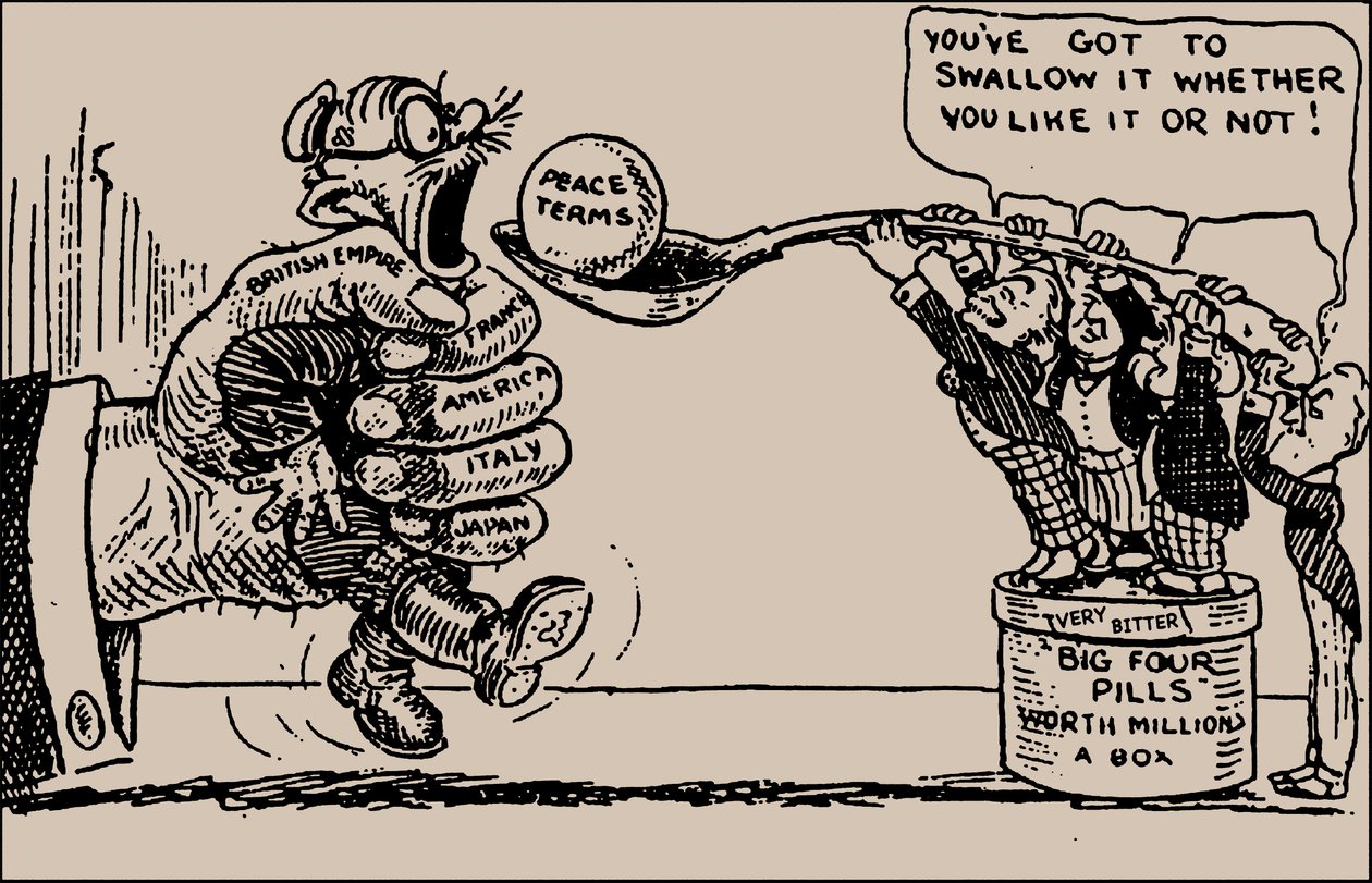 Fredsbetingelser. Du er nødt til at sluge det, om du kan lide det eller ej, 1919. af Unbekannt