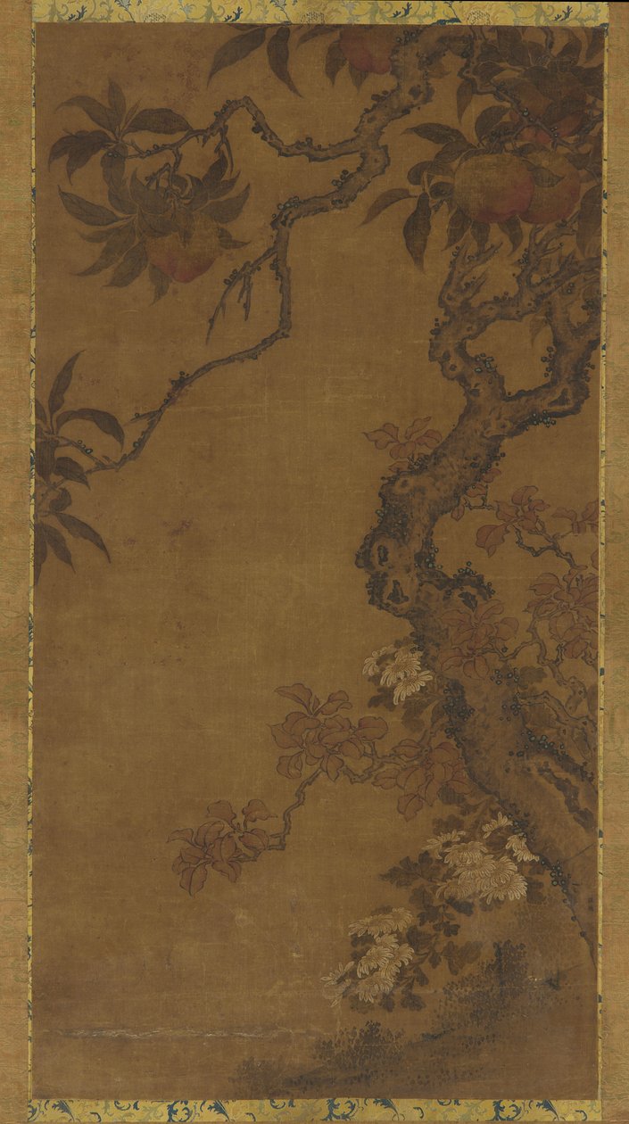 Fersken og krysantemum, 1368-1644. af Unbekannt