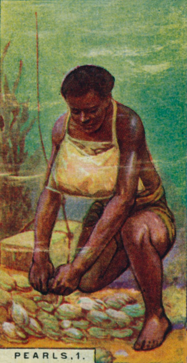 Pearls 1. Native Diver at Work, Ceylon, 1928 af Unbekannt