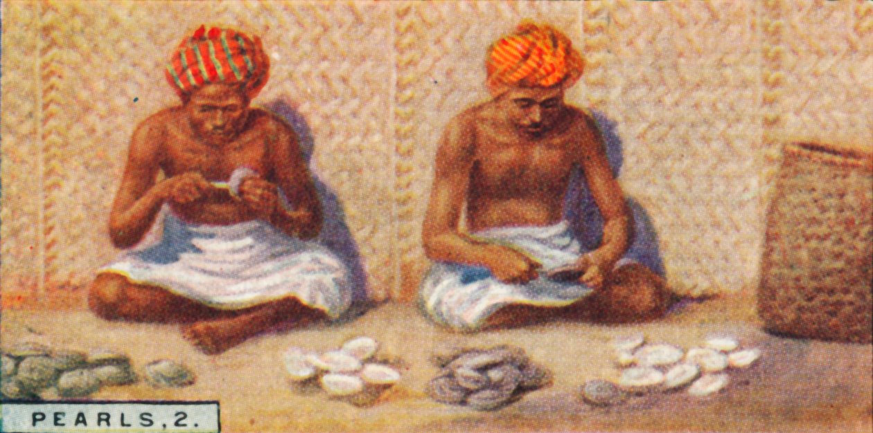 Pearls, 2. - Åbning af østers, Ceylon, 1928 af Unbekannt