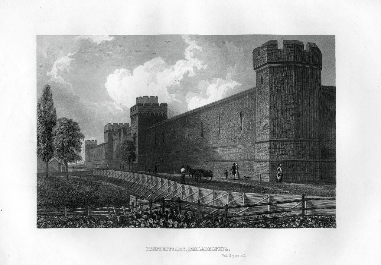 Penitentiary, Philadelphia, Pennsylvania, USA, 1855 af Unbekannt
