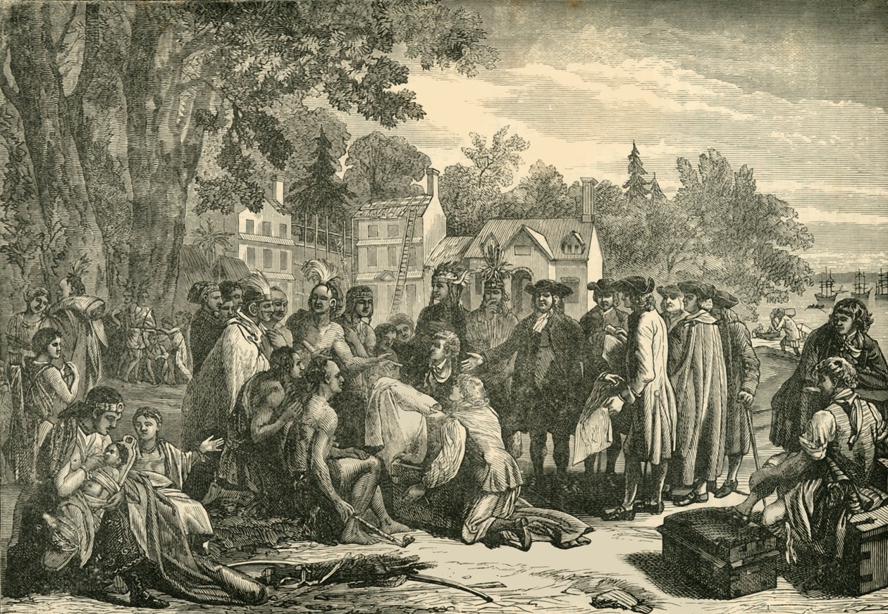Penns traktat med indianerne, 1682, 1890. af Unbekannt