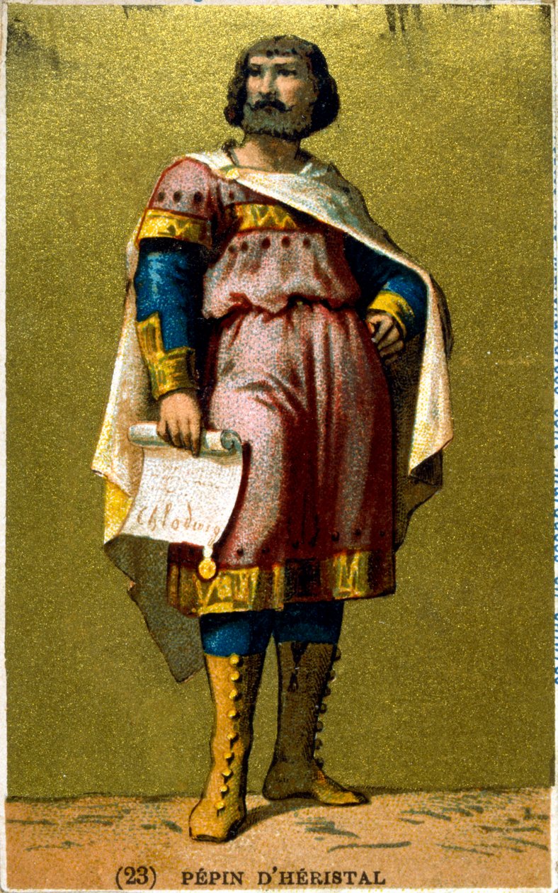 Pepin dHeristal, frankisk hersker, 1800-tallet af Unbekannt