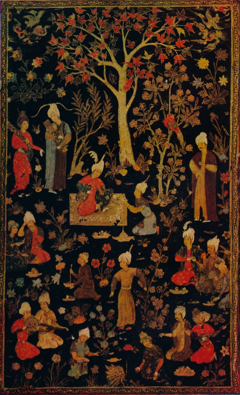 Persisk Papier Mache bogomslag, c1600 af Unbekannt