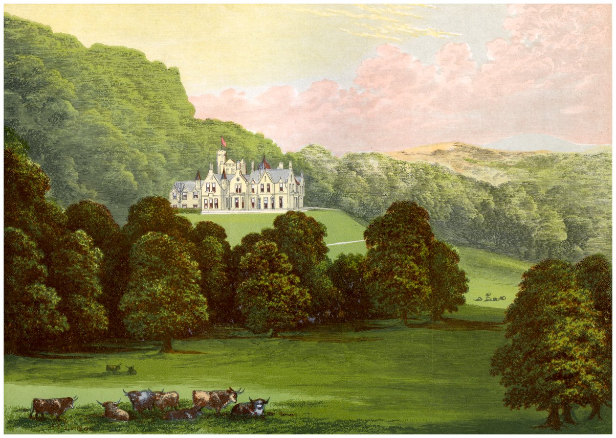Philiphaugh, Selkirkshire, Skotland, hjemsted for Baronet Murray, c1880 af Unbekannt