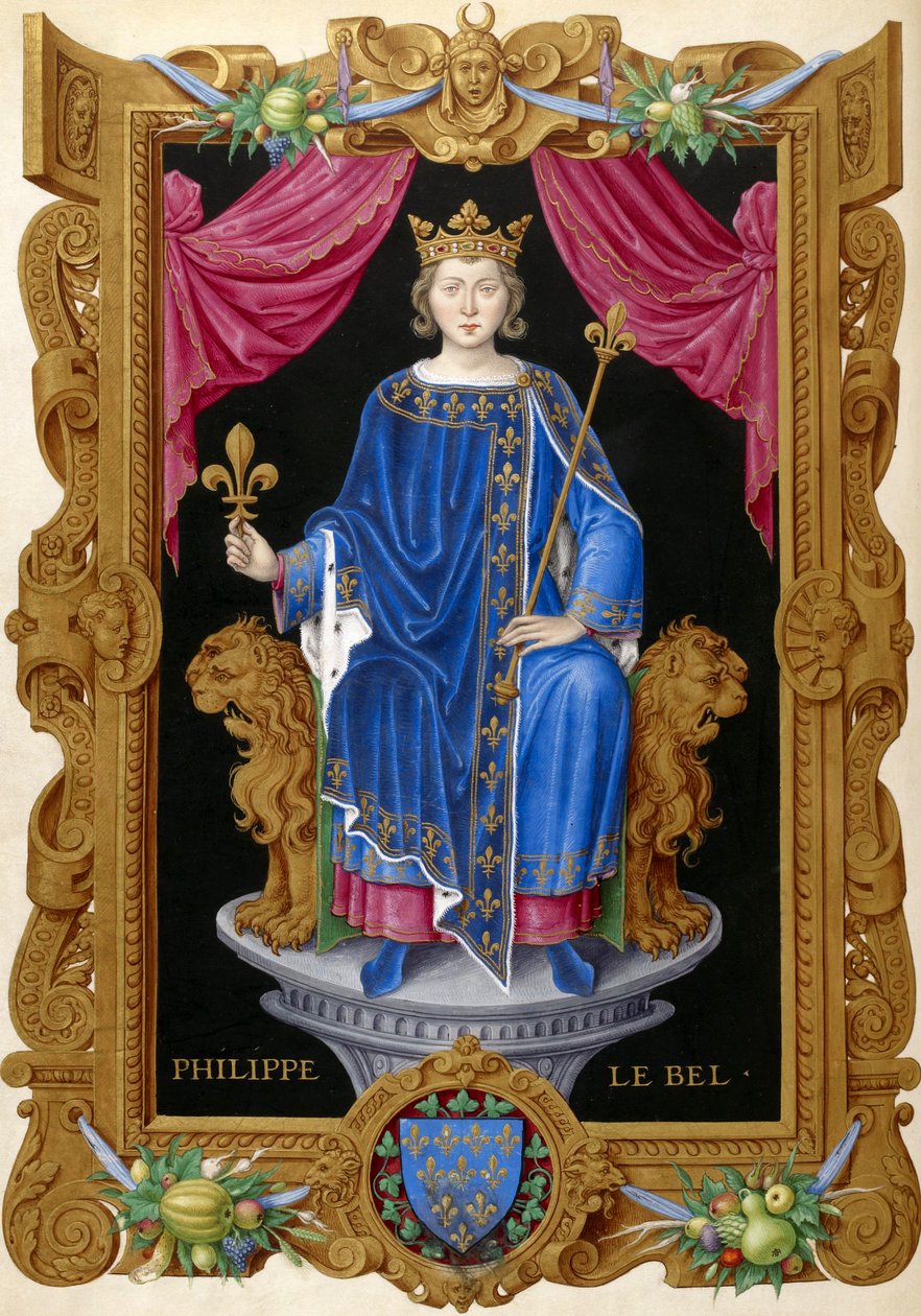 Philippe IV le Bel Fra Recueil des rois de France, af Jean Du Tillet (1500-tallet). af Unbekannt