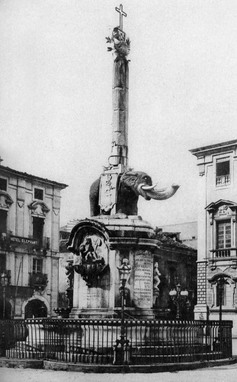 Piazza del Duomo Cathedral Square, Catania, Sicilien, Italien, c1923 af Unbekannt
